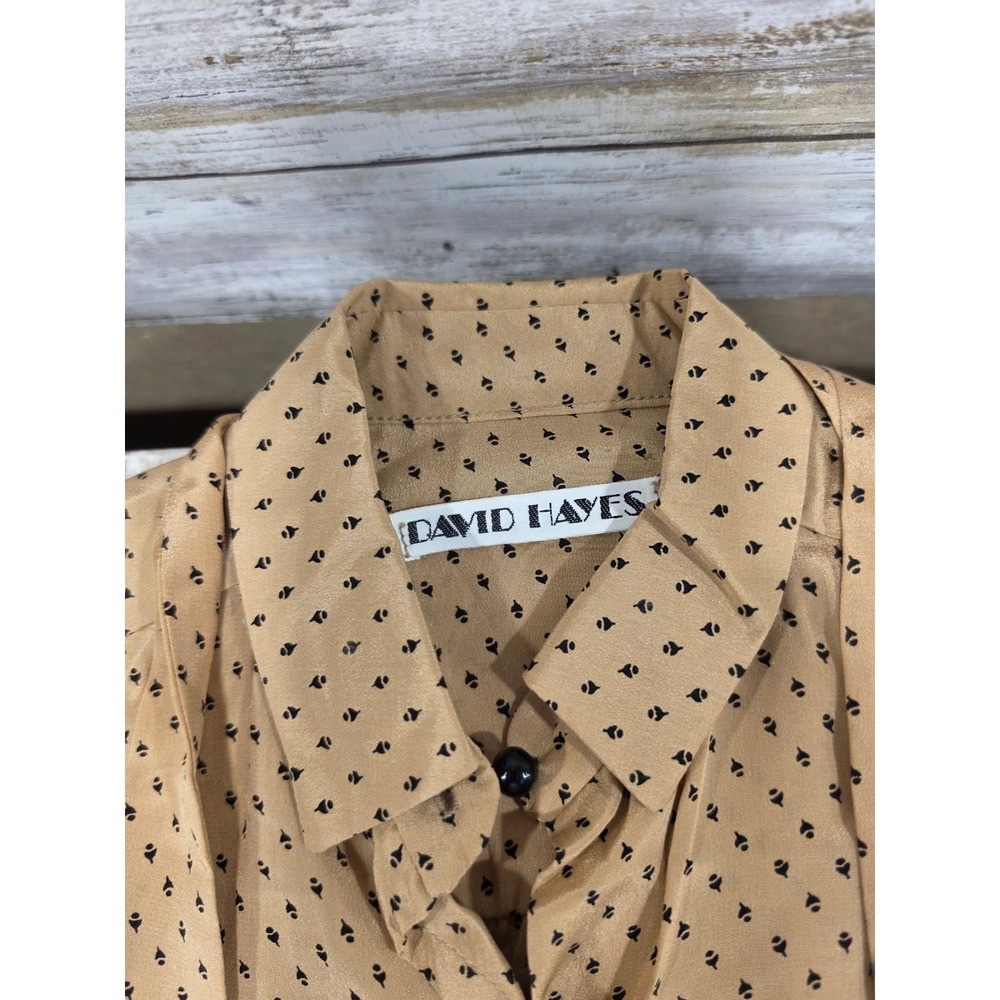 David Hayes Saks Fifth Avenue Vintage 3-Piece Skirt Suit Set Tan Black Size 4 - Picture 8 of 16